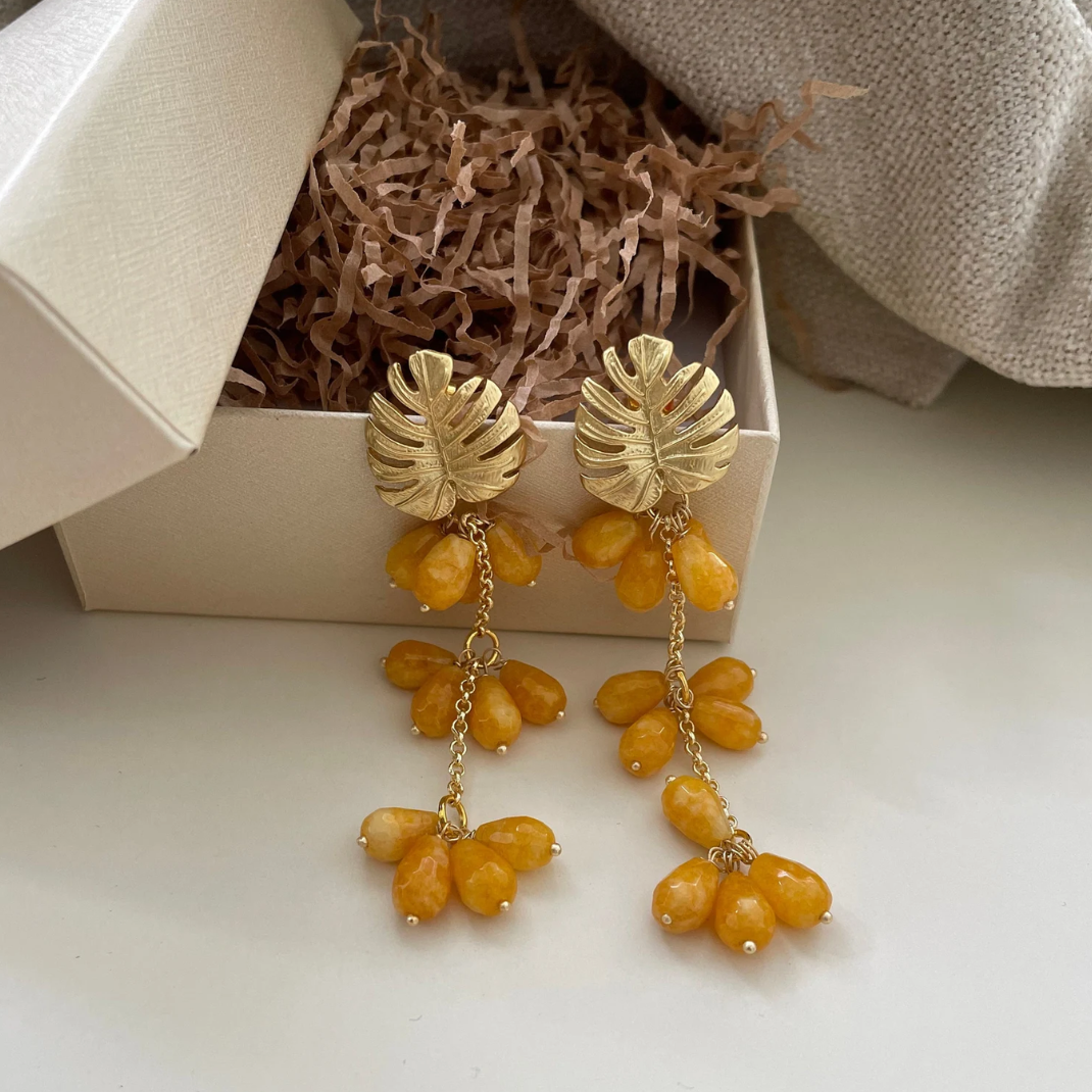 Pendientes Hoja Monstera