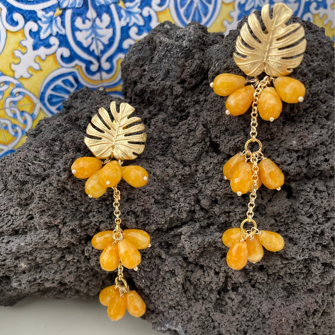 Pendientes Hoja Monstera